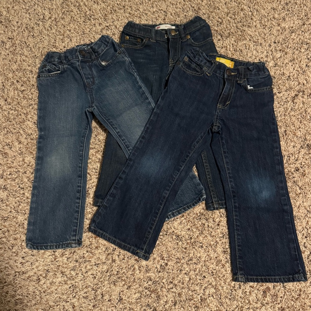 Cat & Jack Kids Blue Denim Jeans Trio
